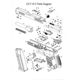 Disassembly plate spring CZ P-10C